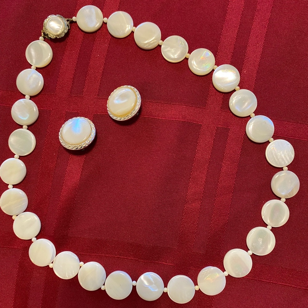Vintage abalone beaded necklace.